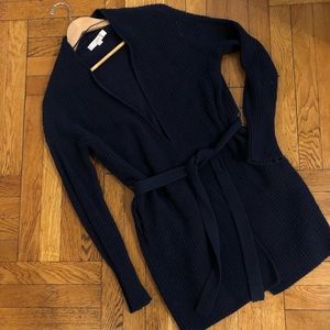 LOFT Long Navy Blue Cardigan